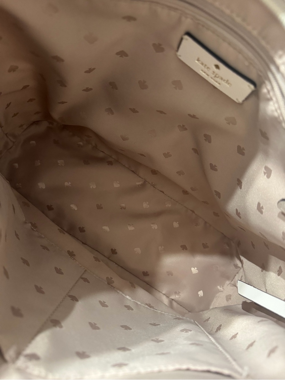 kate spade Cream Leather Tote with Bow Charm - Picture 4 of 11